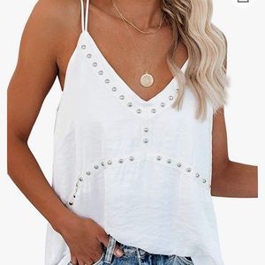Woman’s adjustable spaghetti strap tank top